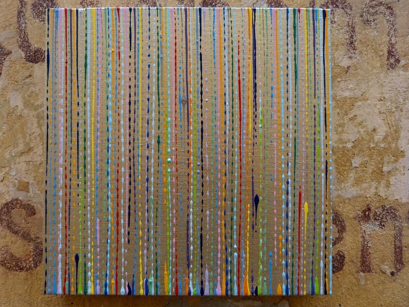 coloured lines 7 2014  30x30 Acryl-Lack auf LW